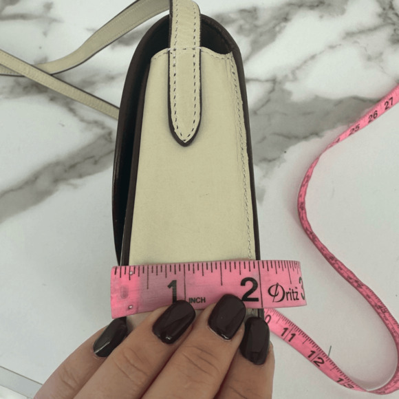 Celine 2016 Phoebe Philo Trotteur Crossbody Flap Bag Two Tone Beige Brown - Picture 12 of 16